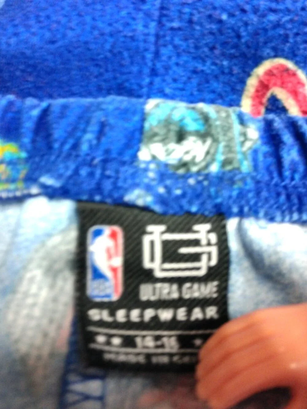 NBA Pajama Pants Boy's Sz L (14-16) Blue Elastic Waist PJ's Sleepwear Ultra Game